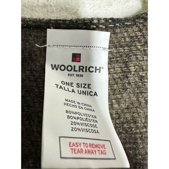 Woolrich Bohemian Leopard Print Cozy Blanket Wrap Poncho One Size - Picture 4 of 11